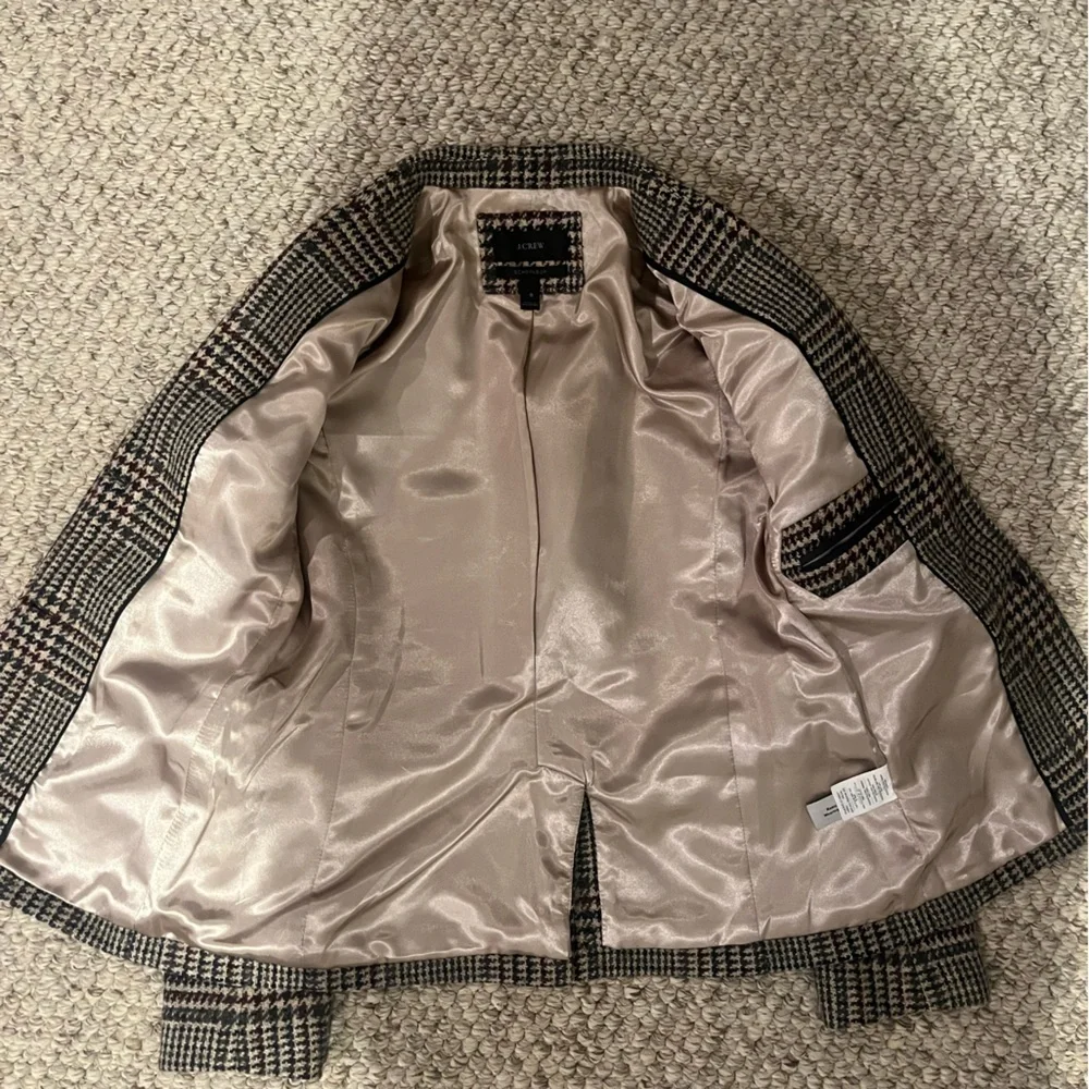 J. Crew Schoolboy Plaid Blazer- size 0 - Picture 6 of 12